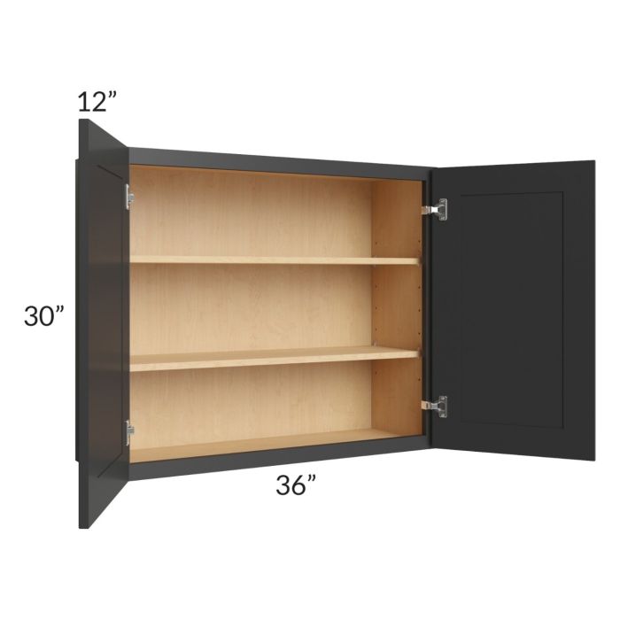 Madison Black Shaker 36x30 Wall Cabinet