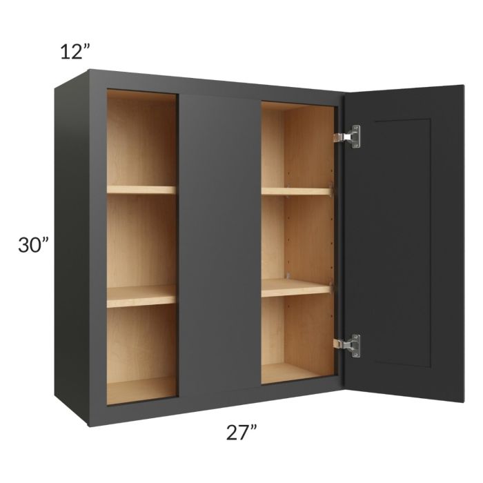 Madison Black Shaker 27x30 Wall Blind Cabinet