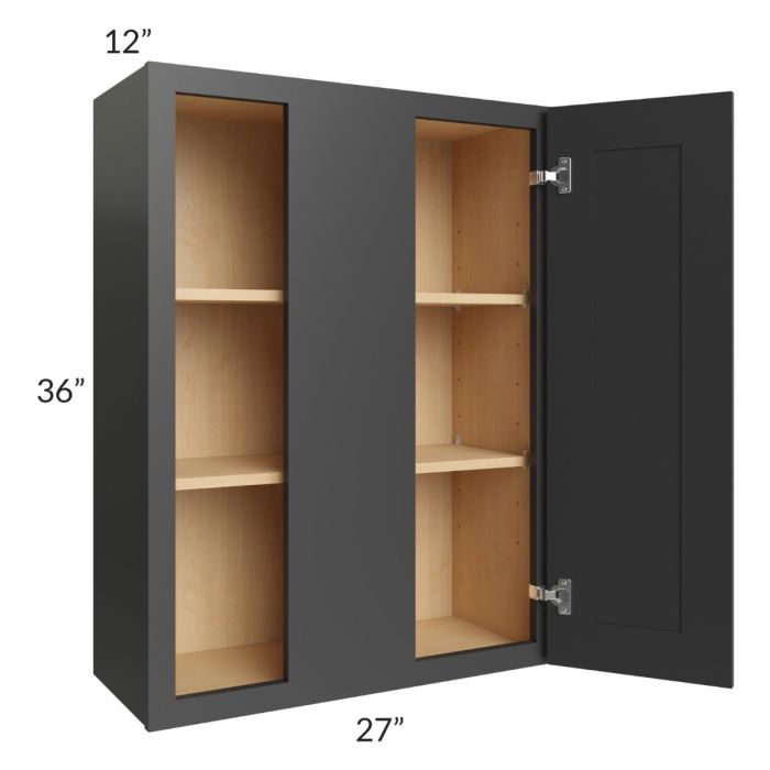 Madison Black Shaker 27x36 Wall Blind Cabinet