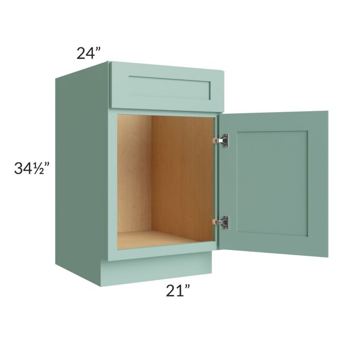 Midtown Sage Green Shaker 21" Sink Base Cabinet