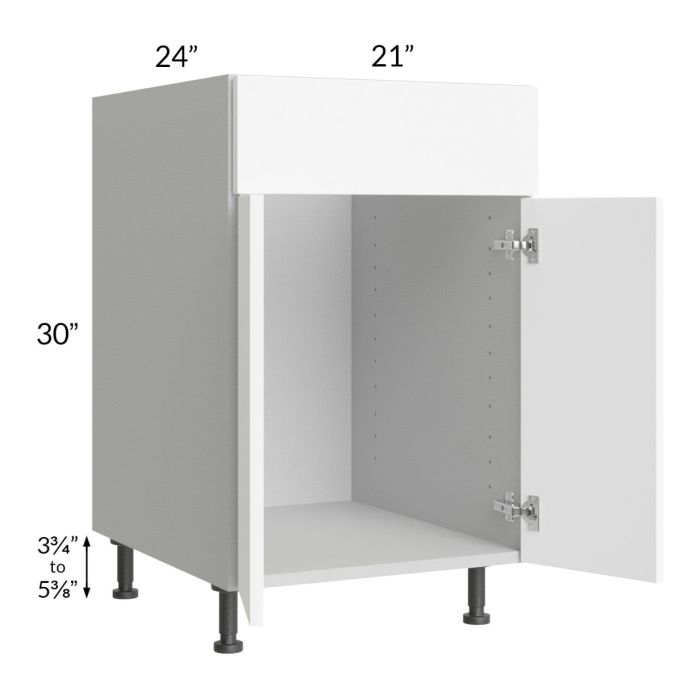 Milan White Matte 21" Sink Base Cabinet