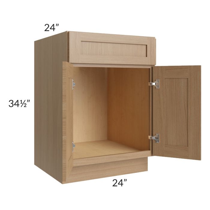 Asheville Rift Oak Shaker 24" Sink Base Cabinet
