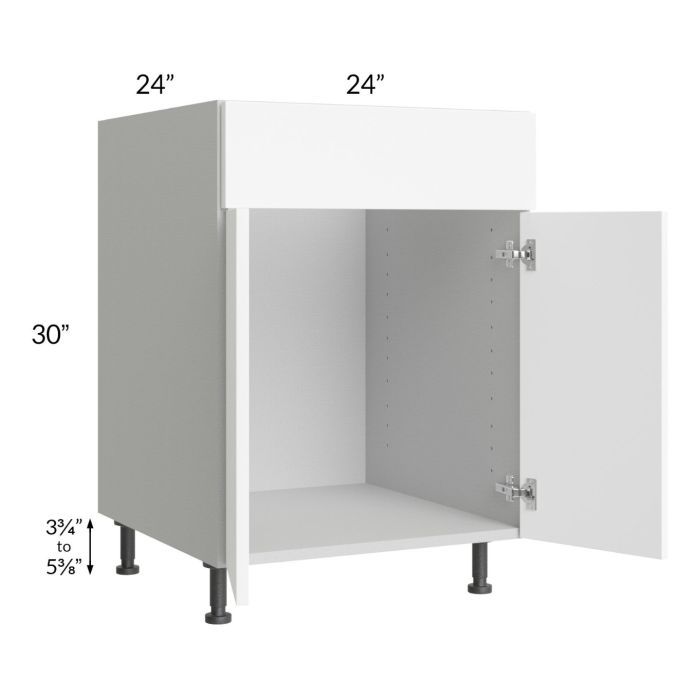 Milan White Matte 24" Sink Base Cabinet