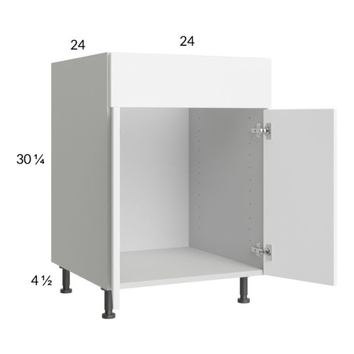 Euro Gloss White 24" Sink Base Cabinet