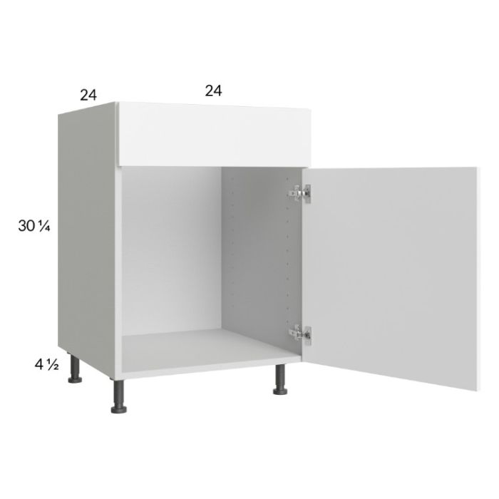 Euro Gloss White 24" Sink Base Cabinet with 1 door