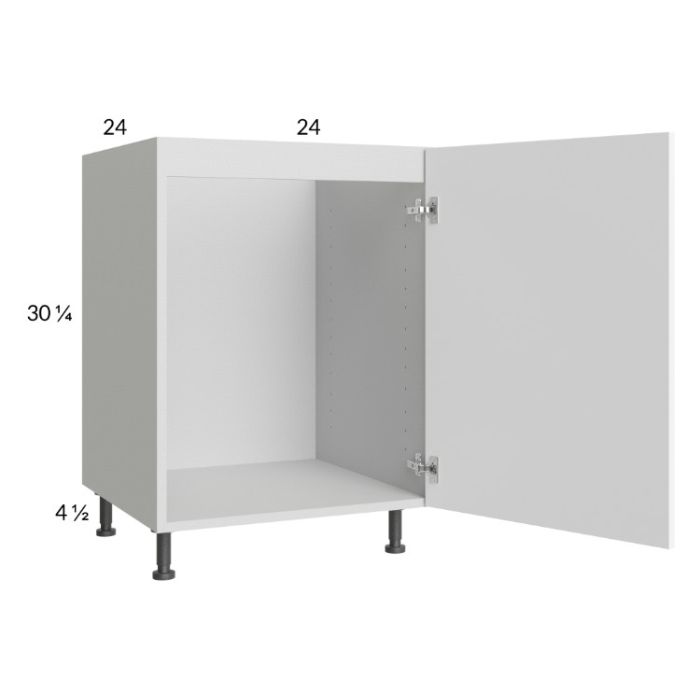 Euro Gloss White 24" Full Height Door Sink Base Cabinet with 1 Door