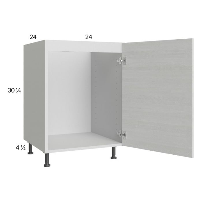 Euro White Grain 24" Full Height Door Sink Base Cabinet with 1 Door