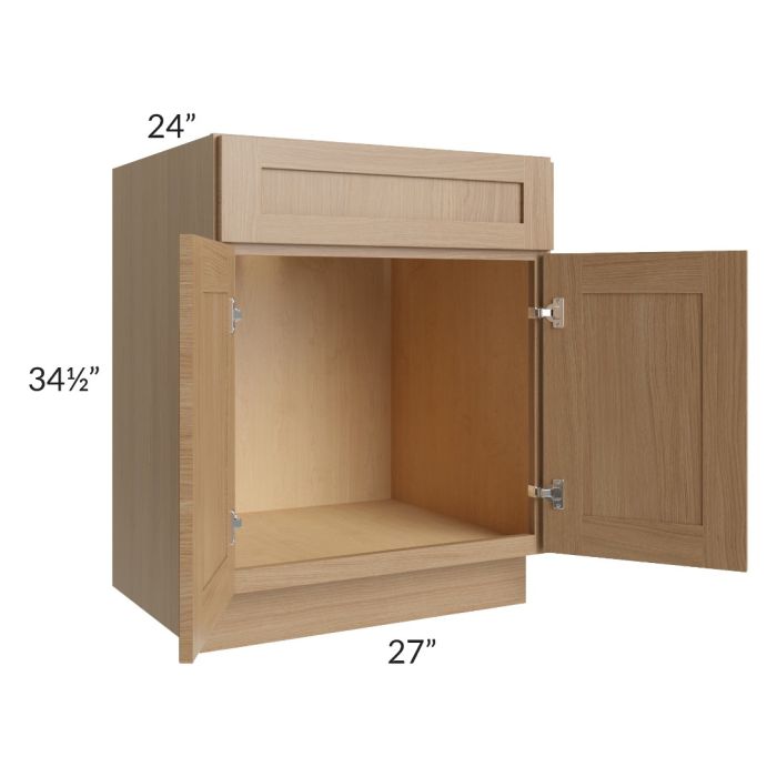 Asheville Rift Oak Shaker 27" Sink Base Cabinet