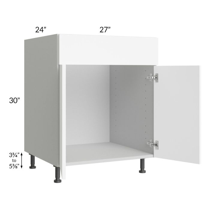 Milan White Matte 27" Sink Base Cabinet