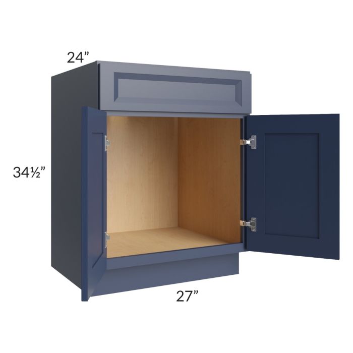 Bayville Blue 27" Sink Base Cabinet
