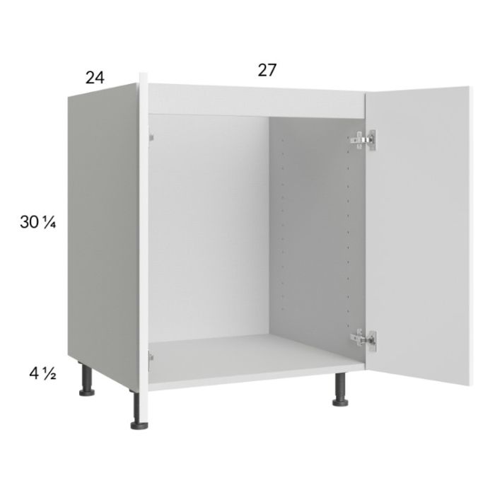 Euro Gloss White 27" Full Height Door Sink Base Cabinet