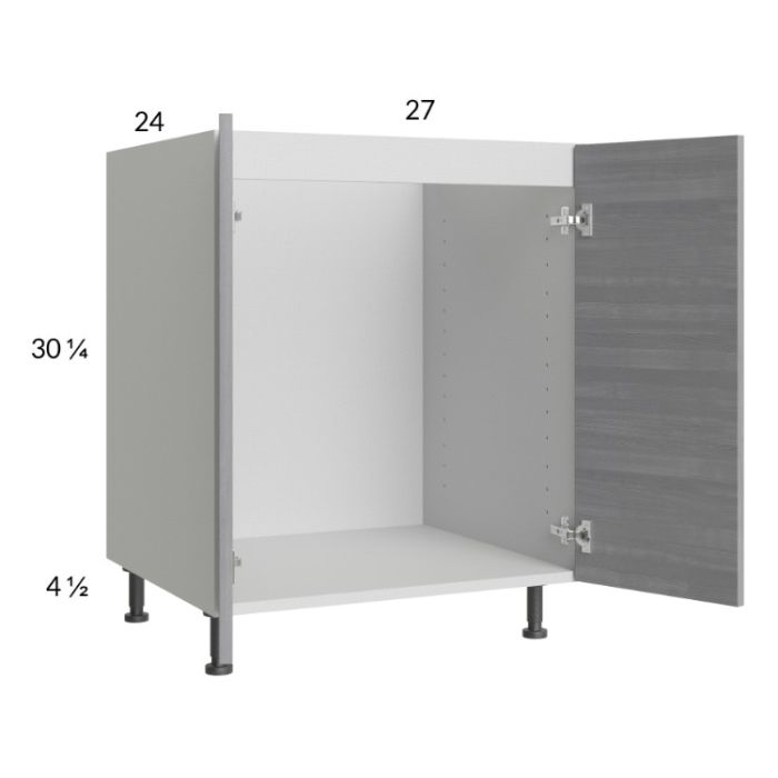 Euro Grey 27" Full Height Door Sink Base Cabinet