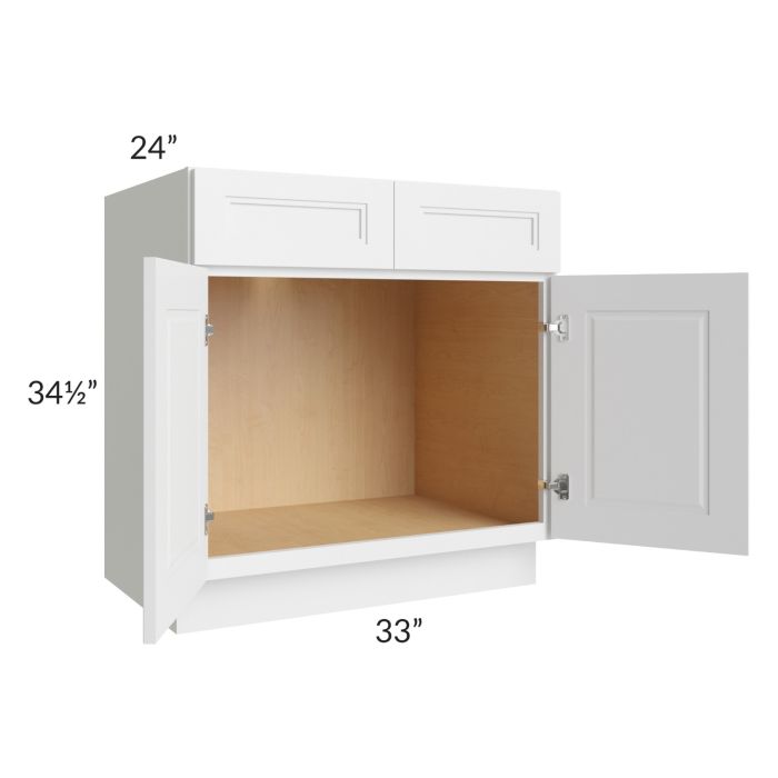 Charlotte White 33" Sink Base Cabinet