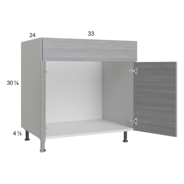 Euro Grey 33" Sink Base Cabinet