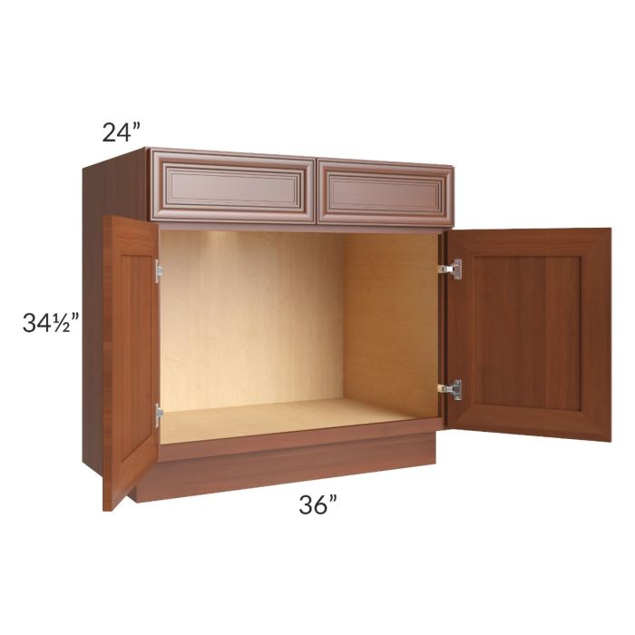 Phoenix Caramel Glaze 36" Sink Base Cabinet