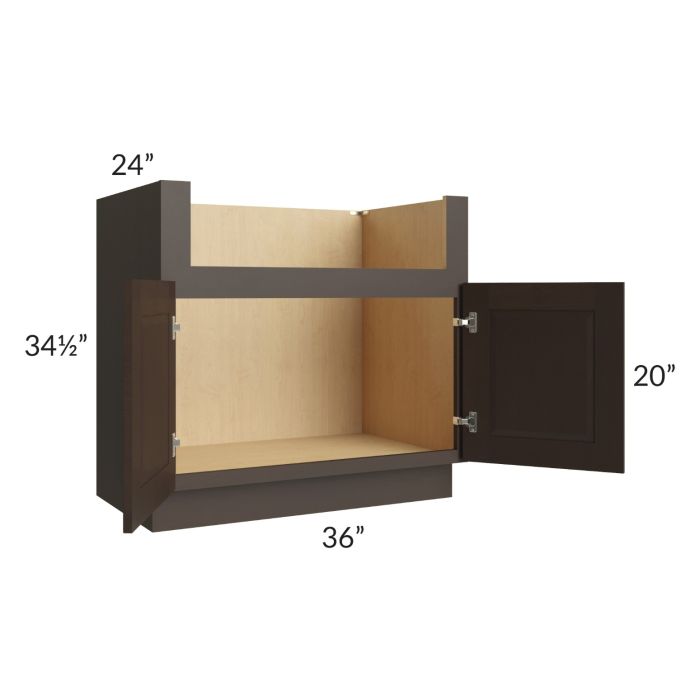 Southport Espresso Shaker 36" Farm Sink Base Cabinet