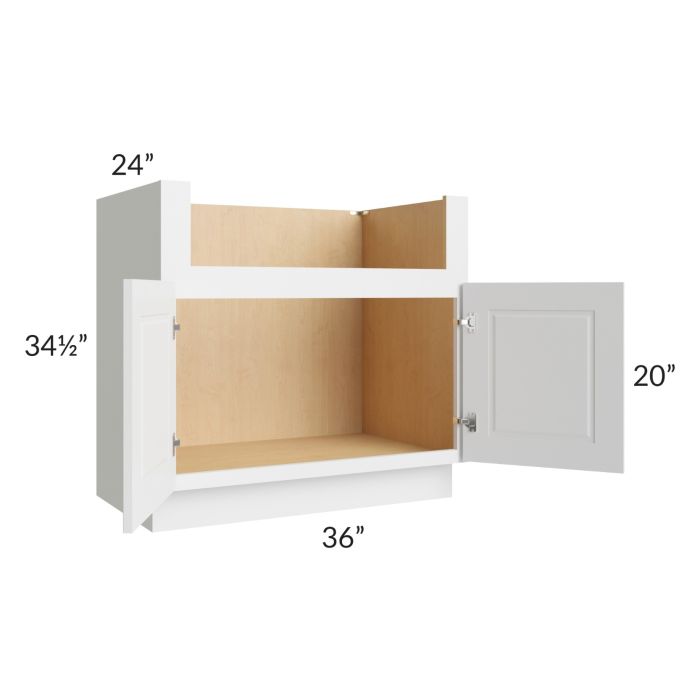 Charlotte White 36" Farm Sink Base Cabinet