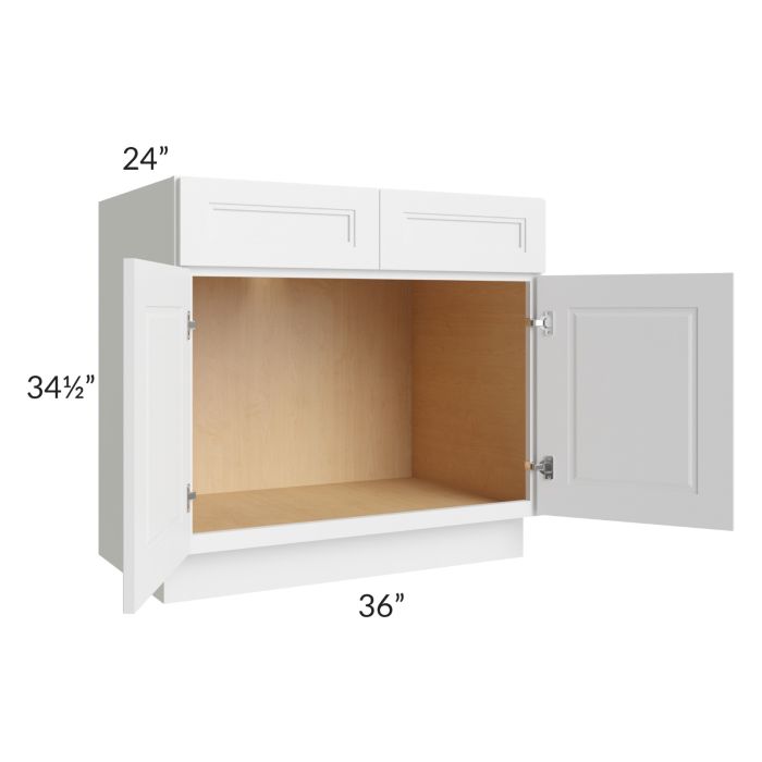 Charlotte White 36" Sink Base Cabinet