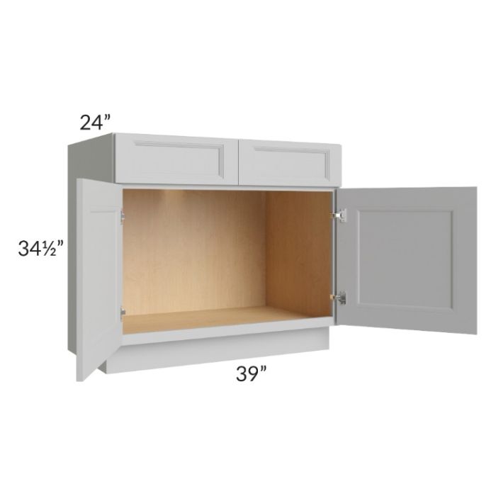 Tuscan Painted Grey 39" Sink Base Cabinet