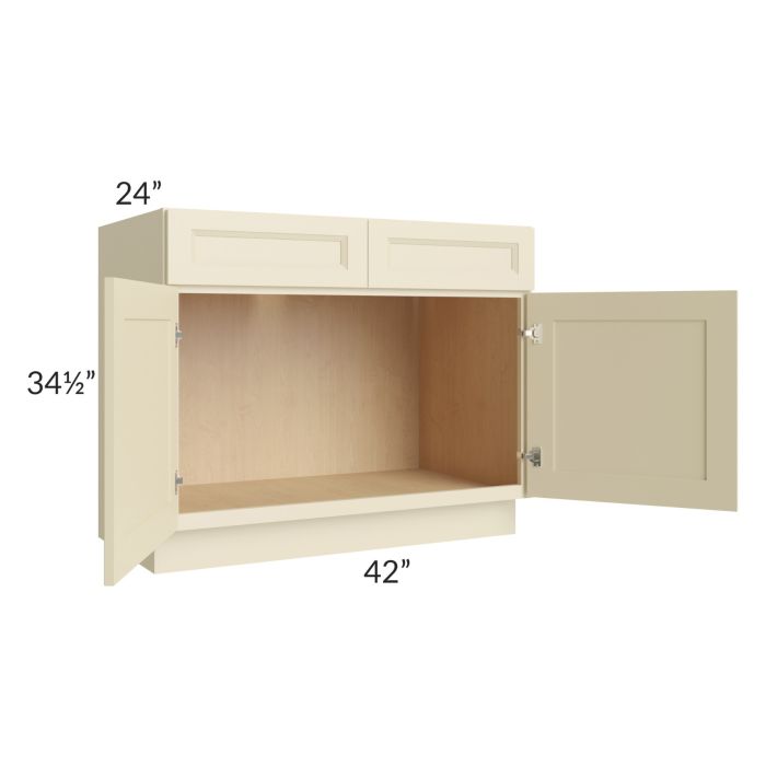 Casselton Ivory 42" Sink Base Cabinet