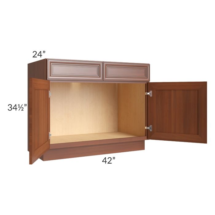 Phoenix Caramel Glaze 42" Sink Base Cabinet