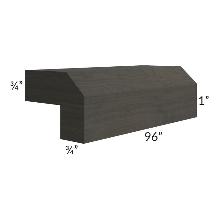 Charcoal Grey Shaker 96" Angled Light Rail Molding