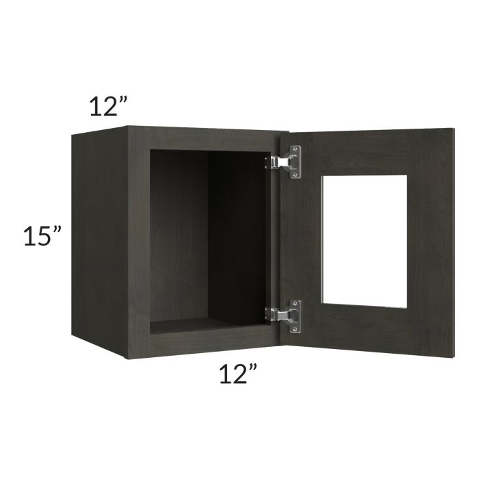 Charcoal Grey Shaker 12x15 Decorative Wall Cabinet