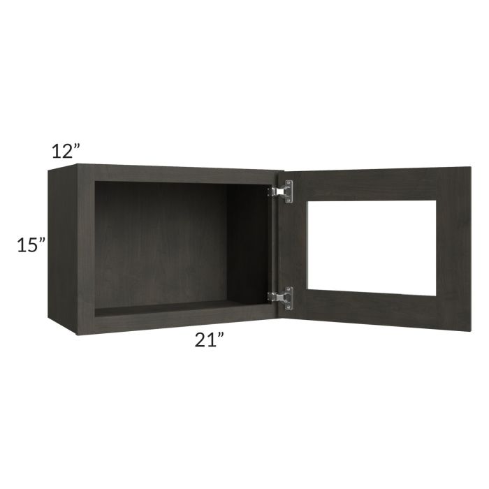 Charcoal Grey Shaker 21x15 Decorative Wall Cabinet