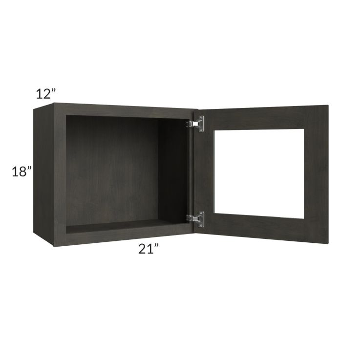 Charcoal Grey Shaker 21x18 Decorative Wall Cabinet