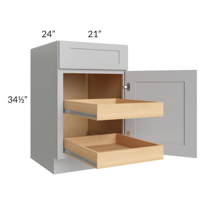Stone Shaker 21" Base Cabinet with 2 Rollout Trays