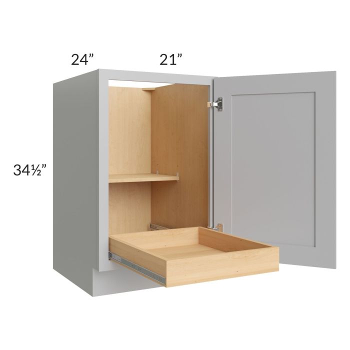 Stone Shaker 21" Full Height Door Base Cabinet with 1 Rollout Tray