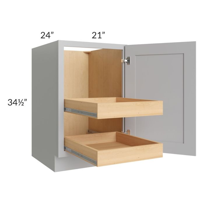 Stone Shaker 21" Full Height Door Base Cabinet with 2 Rollout Trays