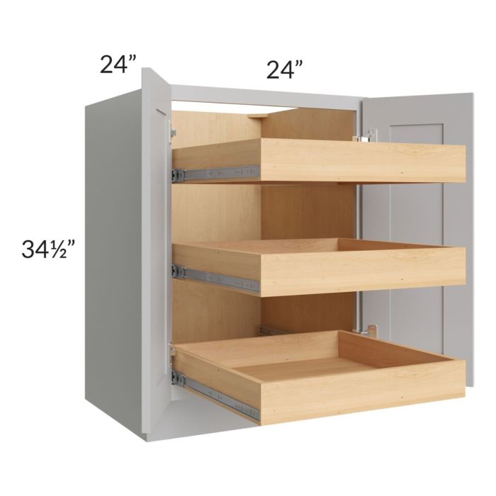 Stone Shaker 24" Full Height Base Cabinet with 3 Rollout Trays