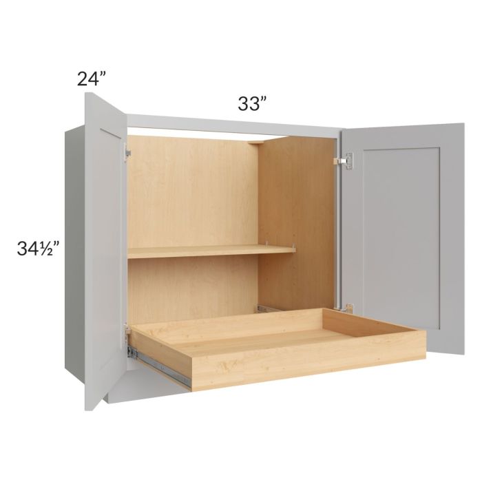 Stone Shaker 33" Full Height Base Cabinet with 1 Rollout Tray