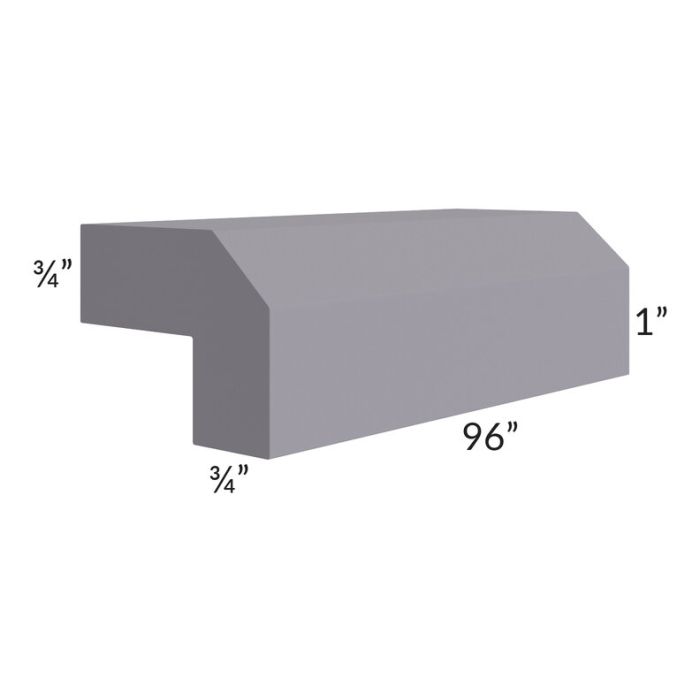 Graphite Grey Shaker 96" Angled Light Rail Molding