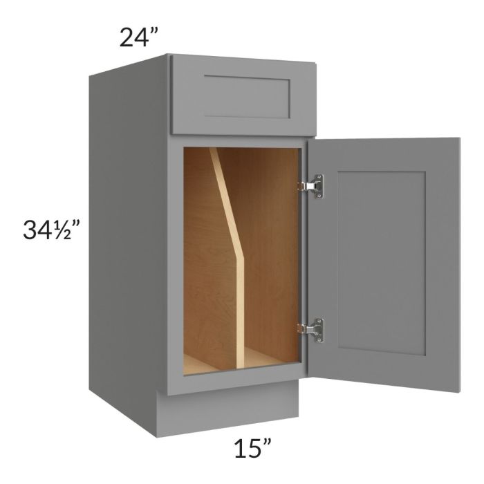 Graphite Grey Shaker 15" Tray Divider Base Cabinet