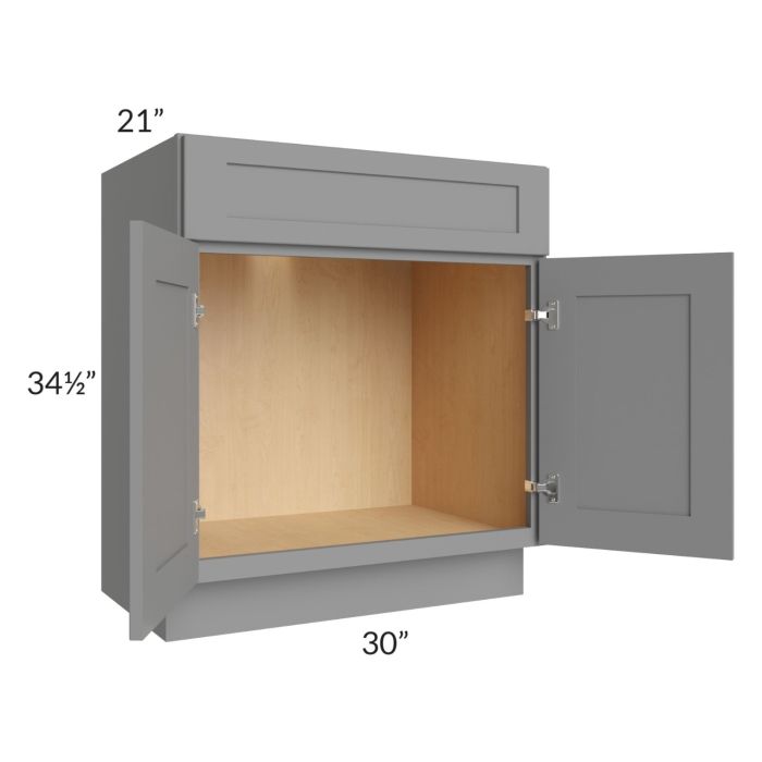 Graphite Grey Shaker 30" Vanity Base Cabinet