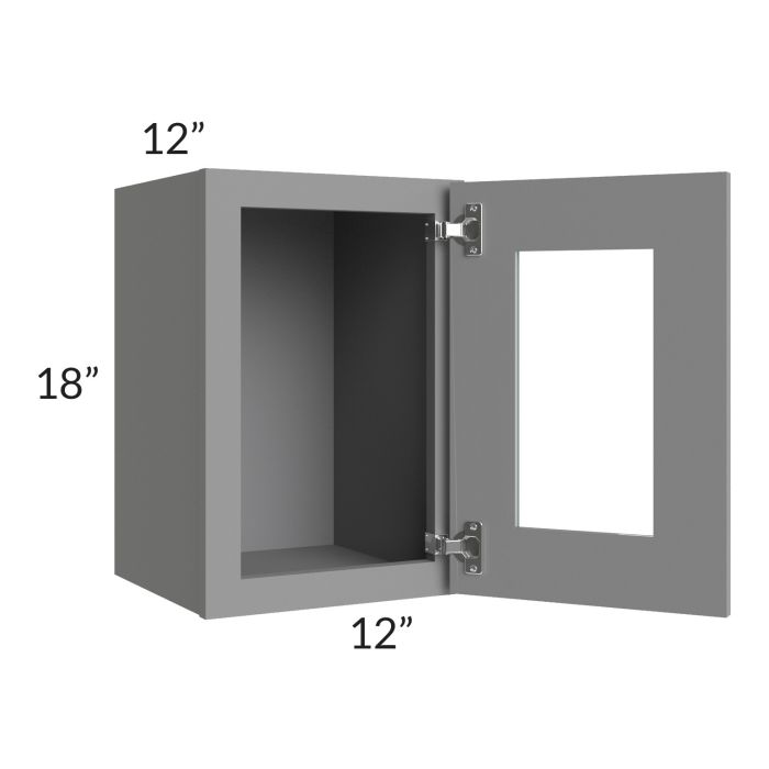 Graphite Grey Shaker 12x18 Decorative Wall Cabinet