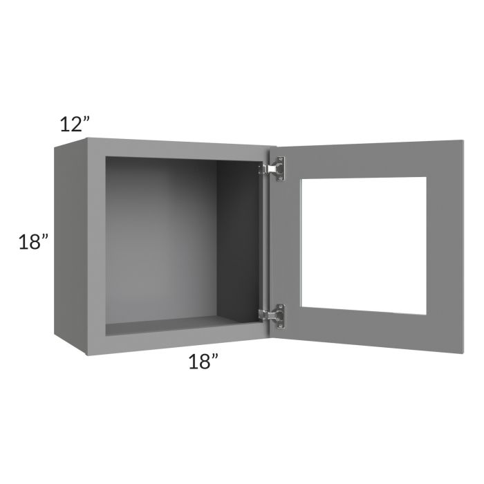 Graphite Grey Shaker 18x18 Decorative Wall Cabinet