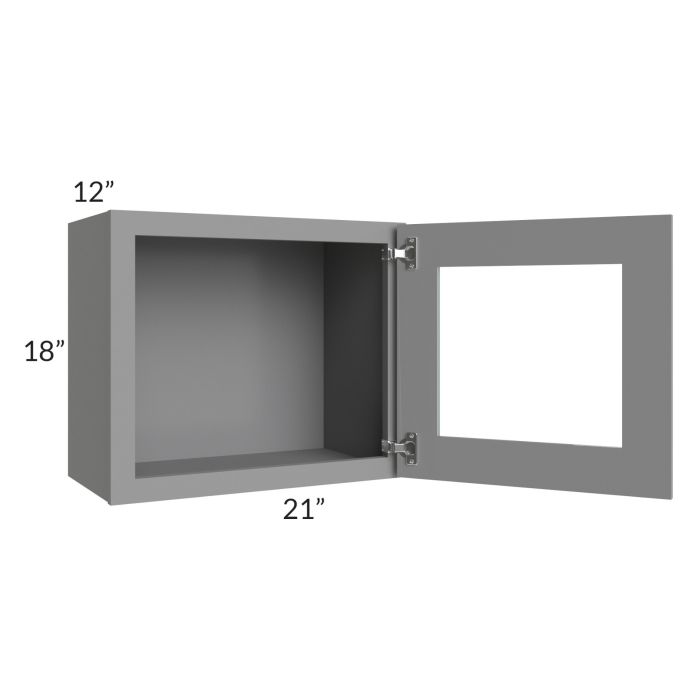 Graphite Grey Shaker 21x18 Decorative Wall Cabinet