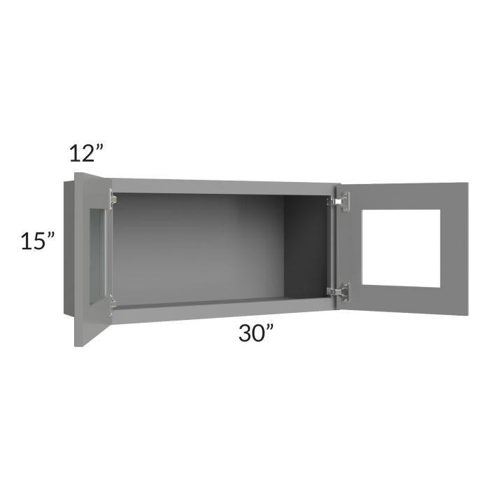 Graphite Grey Shaker 30x15 Decorative Wall Cabinet