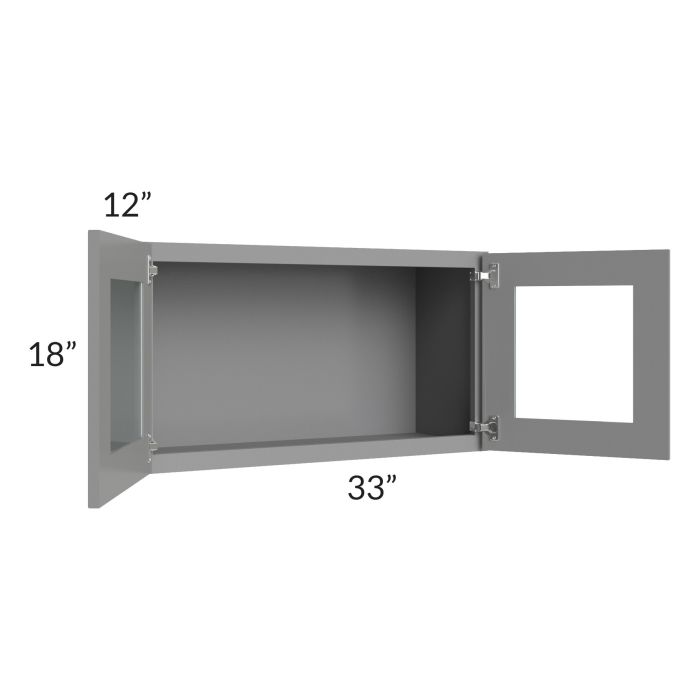Graphite Grey Shaker 33x18 Decorative Wall Cabinet