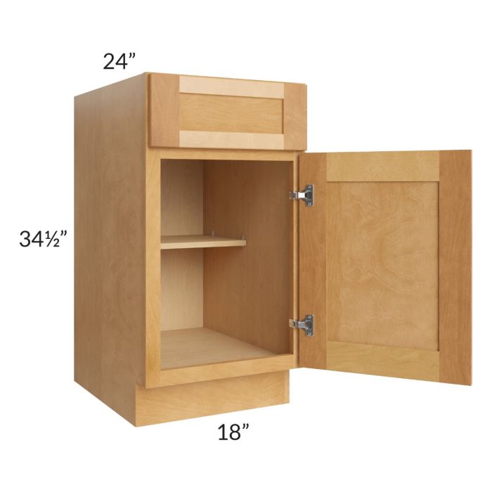 Madison Honey Shaker 18" Base Cabinet