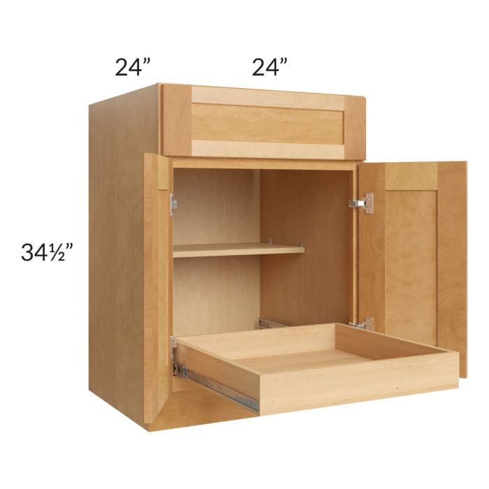 Madison Honey Shaker 24" Base Cabinet with 1 Rollout Tray