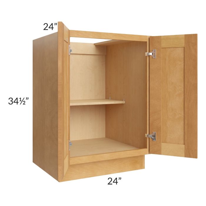 Madison Honey Shaker 24" Full Height Door Base Cabinet
