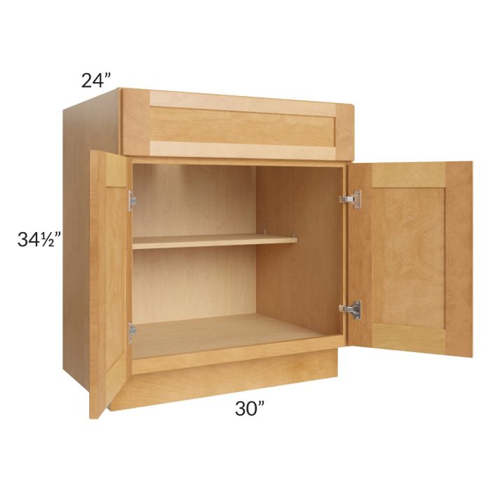 Madison Honey Shaker 30" Base Cabinet (1 drawer) 