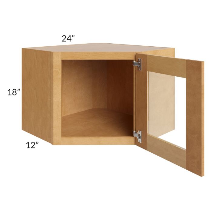 Madison Honey Shaker 24x18 Decorative Wall Diagonal Corner Cabinet