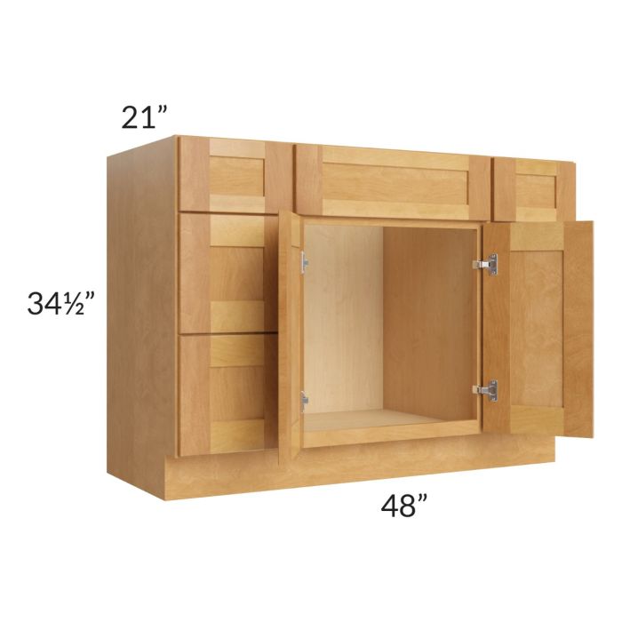 Madison Honey Shaker 48" Vanity Base Cabinet 1
