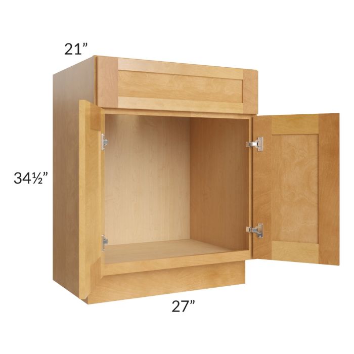 Madison Honey Shaker 27" Vanity Base Cabinet