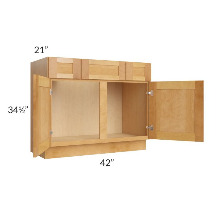 Madison Honey Shaker 42" Vanity Base Cabinet